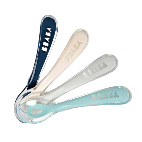 LINGURIȚE ȘI FURCULIȚE - Set 4 Lingurite Silicon +8 Luni - Drizzle