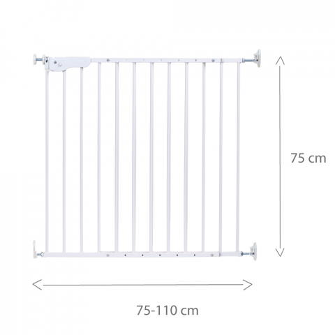 Poarta de siguranta metal Childhome Supra 75-110 cm Alb [1]