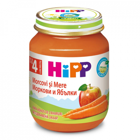 HiPP - Piure HiPP mere si morcovi 125g