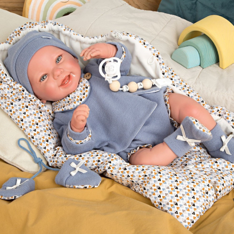 Papusa Reborn bebelus realist Arias Daniel 45 cm Blue [6]