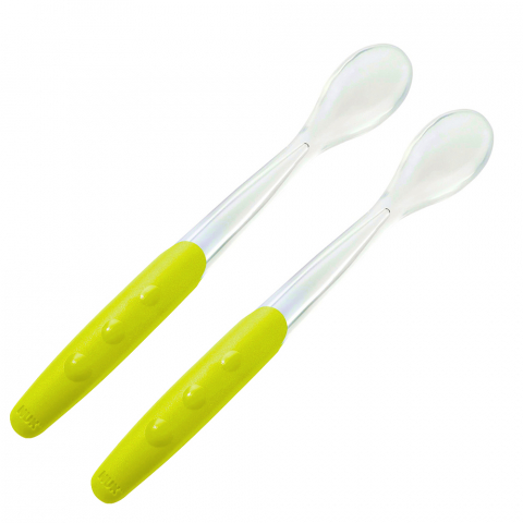 Nuk - Set 2 lingurite moi Nuk 4 luni+ Verde