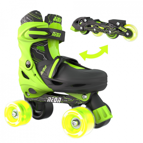 Neon - Role 2 in 1 Neon Combo Skates marime 30-33 Green