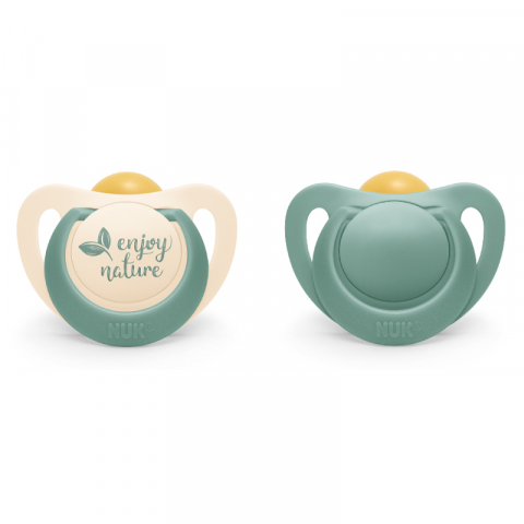 Suzeta Nuk for Nature Latex M2, 6-18 luni, Set 2 Bucati, Verde [1]