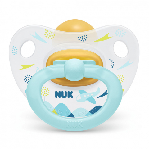 Nuk - Suzeta Nuk Happy Kids Latex M1 Bleu 0-6 luni