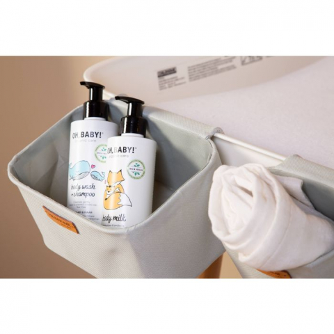 Set 3 cosuri depozitare Childhome 21x14x10 cm/14x10x10 cm Gri [6]