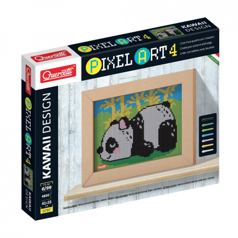 JUCARII & JOCURI - Quercetti Pixel Art Kawaii 4 planse Design Panda