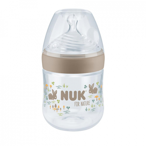 Biberon Nuk for Nature PP 260 ml, Control Temperatura, Tetina Silicon M, Crem [1]