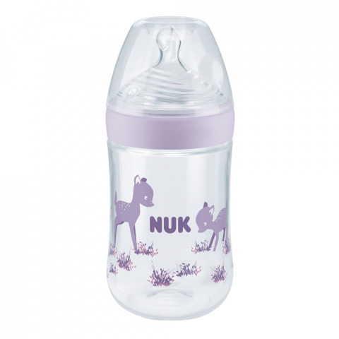 Nuk - Biberon Nuk Nature Sense PP 260 ml Control Temperatura Tetina Silicon M 6-18 luni Mov