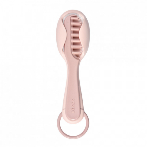BAIE & ESENȚIALE - Set perie si pieptene Beaba - Old Pink