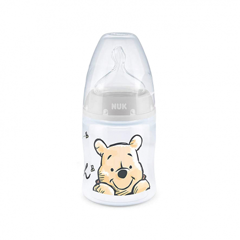 Nuk - Biberon Nuk First Choice 150 ml Tetina Silicon Disney Winnie Gri 0-6 luni
