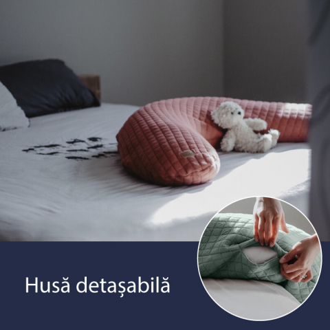 Perna gravida Beaba Big Flopsy 170 cm Fleur de Coton Terracotta [2]