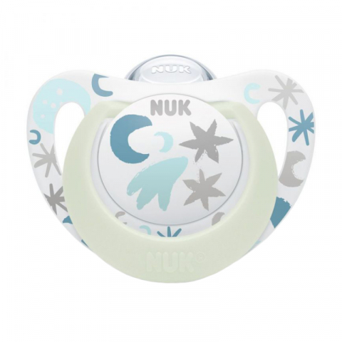 Nuk - Suzeta Nuk Star Night Silicon 0-6 luni M1 Bleu