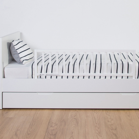 Protectie pentru pat Childhome 120 cm, Fag Alb [1]