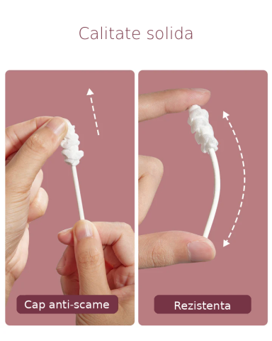 Betisoare bumbac pentru bebelusi Momcozy set 40 buc [2]