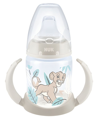 Nuk - Biberon Nuk First Choice Toarte PP 150 ml, Control Temperatura, Tetina Invatare Silicon 6-18 luni, Disney Lion King