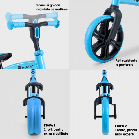 Bicicleta echilibru Yvolution Y Velo Junior Blue [3]