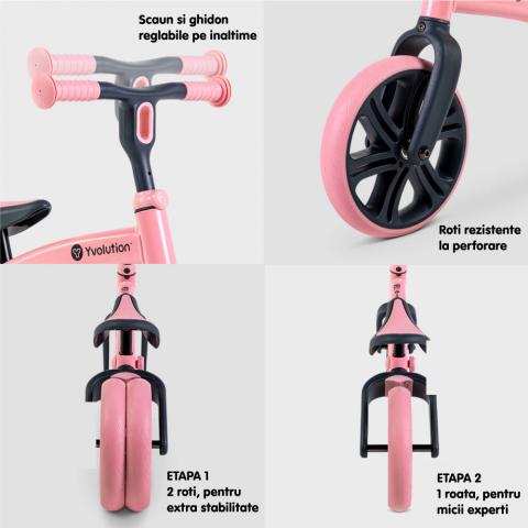 Bicicleta echilibru Yvolution Y Velo Junior Pink [3]