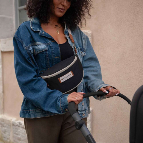 Borseta bebelusi Baby On Board Armelle Banana Black [6]