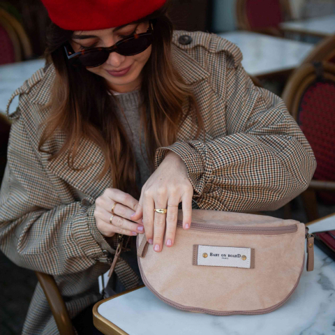 Borseta bebelusi Baby On Board Armelle Banana Naturel [4]