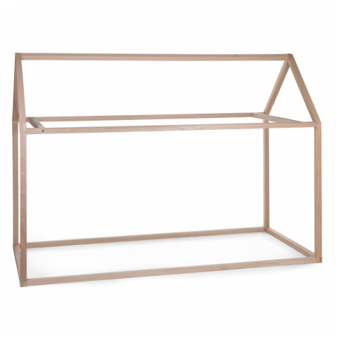 Childhome - Cadru pat casuta Childhome 90x200 cm Lemn Natural