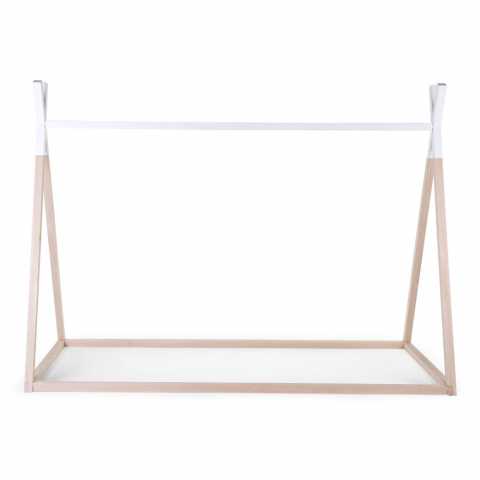Cadru pat Tipi Childhome 90x200 cm Lemn Natural/Alb [1]
