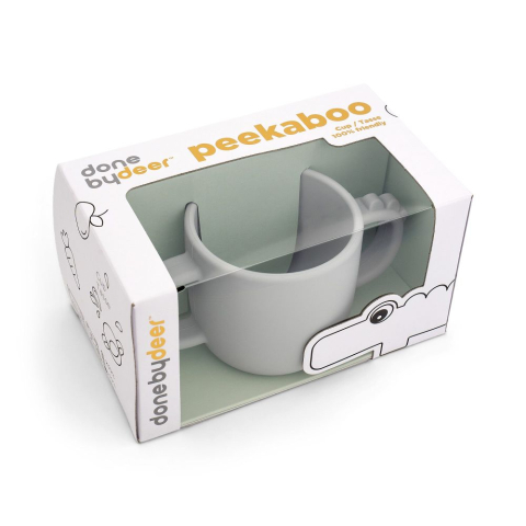 Cana cu doua manere Done by Deer Peekaboo Croco Grey [3]
