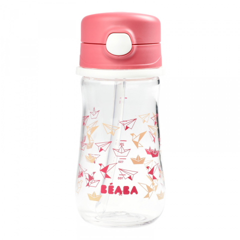 Cana cu pai Beaba 350 ml Dark Pink [1]
