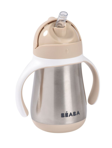 Cana cu pai din inox Beaba 250 ml Clay [1]