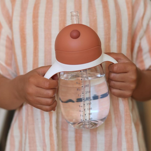 Cana cu pai din Tritan Beaba 300 ml Terracotta [4]