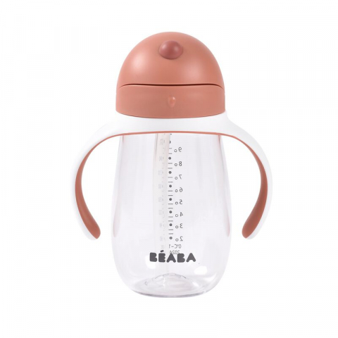 Cana cu pai din Tritan Beaba 300 ml Terracotta [2]