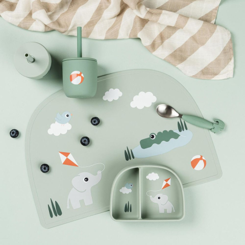 Cana cu pai Done by Deer silicon set 2 buc Playground Green [2]