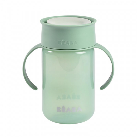 Beaba - Cana de invatare Beaba 340 ml Sage Green