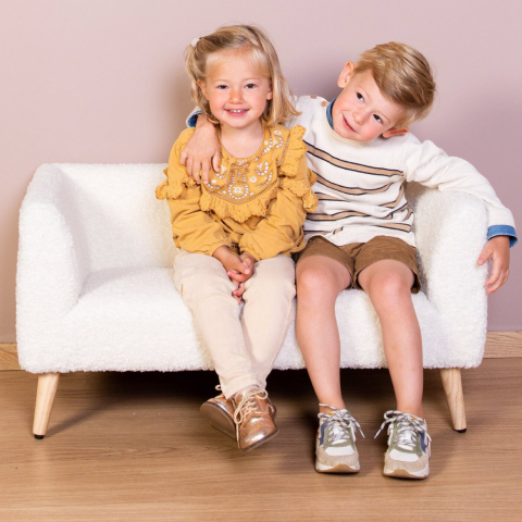 Canapea pentru copii Childhome Teddy Alb [4]
