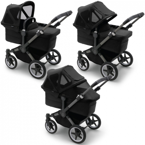Capotina cu extensie plasa insecte Bugaboo Donkey Midnight Black [1]