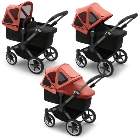 Capotina cu extensie plasa insecte Bugaboo Donkey Sunrise Red [1]