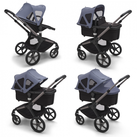 Capotina cu extensie plasa insecte Bugaboo Fox 5/Fox Cub/Lynx Seaside Blue [1]