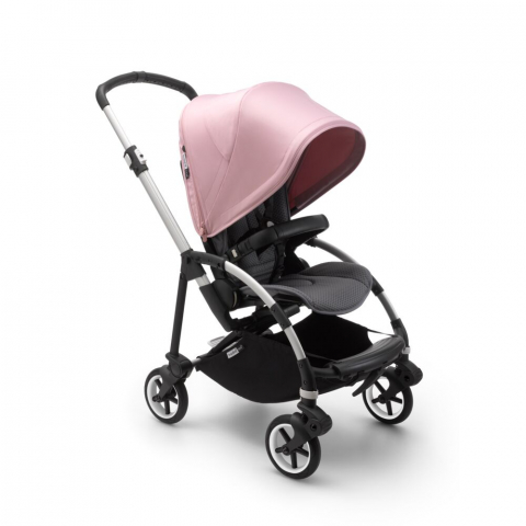 Bugaboo - Carucior Bugaboo Bee 6 Aluminium/Grey Melange/Soft Pink