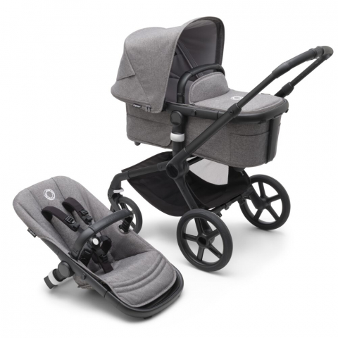 Bugaboo - Carucior Bugaboo Fox 5 Black/Grey Melange 2 in 1
