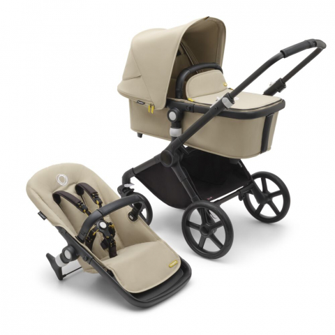 Bugaboo - Carucior Bugaboo Fox Cub Black/Desert Beige 2 in 1