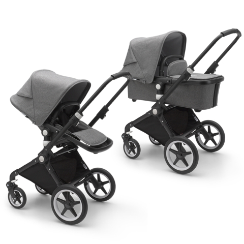 Bugaboo - Carucior Bugaboo Lynx Black/Grey Melange 2 in 1