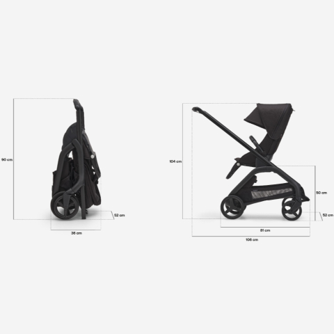 Carucior Bugaboo personalizat Dragonfly Graphite/Midnight Black [5]