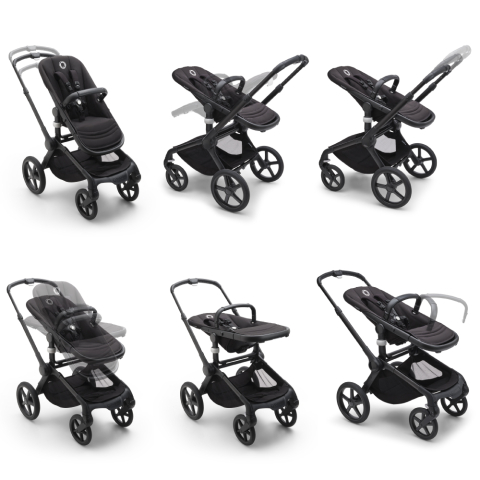 Carucior Bugaboo personalizat Fox 5 Black/Grey Melange 2 in 1 [4]