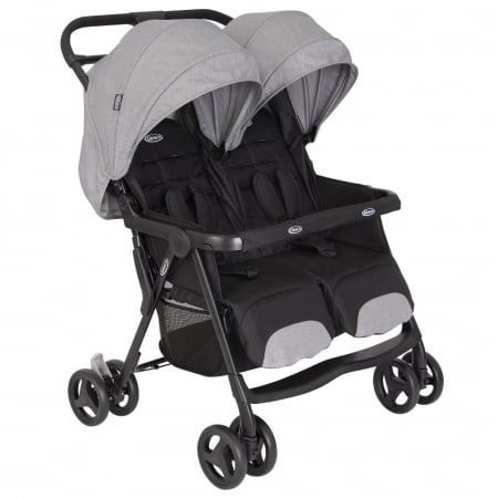 Carucioare - Carucior gemeni Graco DuoRider Steeple Gray