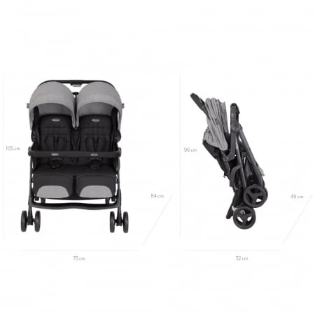 Carucior gemeni Graco DuoRider Steeple Gray [6]