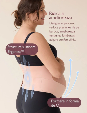 Centura gravide Momcozy pentru sustinerea greutatii abdominale Black XL [5]