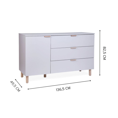 Comoda Childhome Clay 137x77x98 cm cu masa de infasat [8]