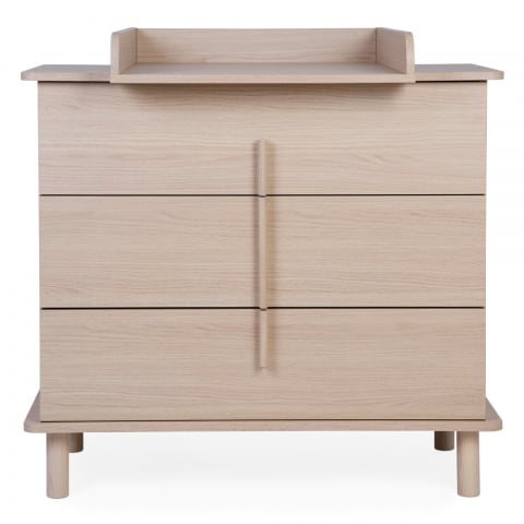 Comode copii - Comoda Childhome Nordica Natural 85 x 50 x 95 cm cu masa de infasat