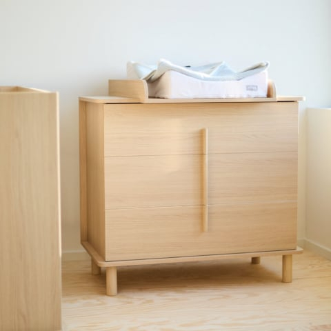 Comoda Childhome Nordica Natural 85 x 50 x 95 cm cu masa de infasat [4]