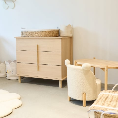 Comoda Childhome Nordica Natural 85 x 50 x 95 cm cu masa de infasat [5]