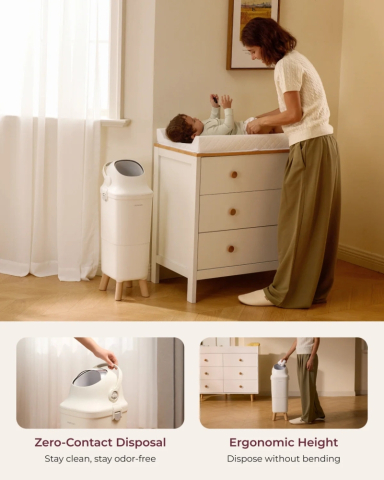 Cos scutece Momcozy cu sistem triple-seal anti-miros 22L [7]